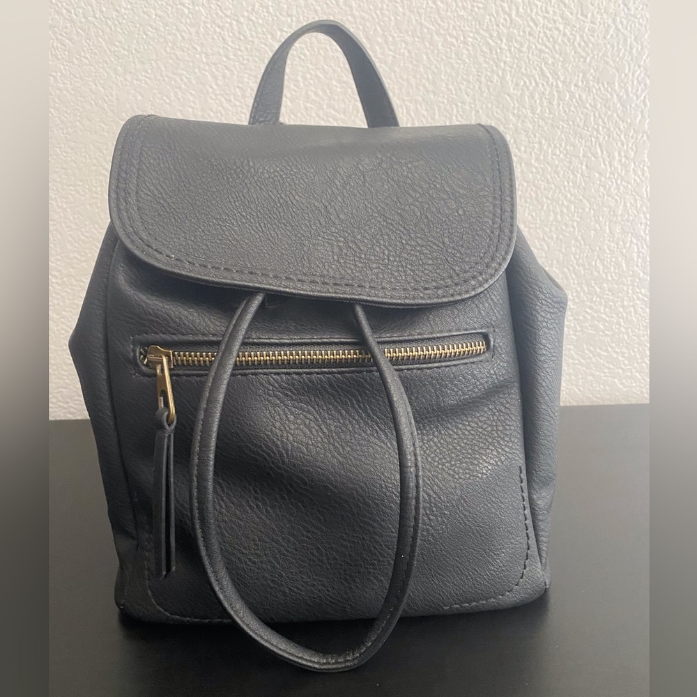Universal Thread Black Leather Backpack